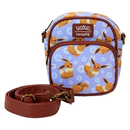 Loungefly Pokemon Eevee Floral Passport Crossbody Bag Exclusivo de Mundopixel