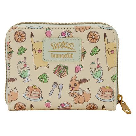 Loungefly Pokemon Cafe Pikachu and Eevee Food Zip Around Wallet Exclusivo de Mundopixel