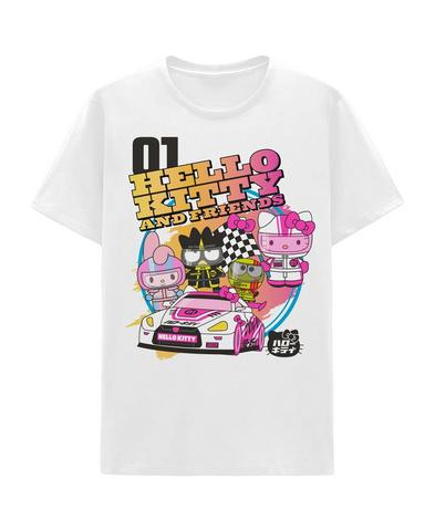 Sanrio Hello Kitty and Friends Carreras Double Sided Unisex Graphic T-Shirt Exclusivo de Mundopixel
