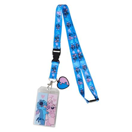 Loungefly Disney Stitch and Angel Puzzle Lanyard Exclusivo de Mundopixel