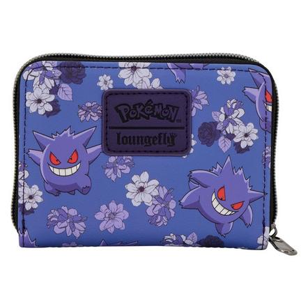 Loungefly Pokemon Gengar Floral Zip Around Wallet Exclusivo de Mundopixel
