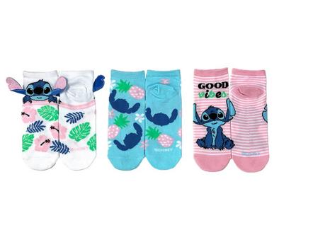 Disney Lilo and Stitch Socks with 3D Ears 3-Pack Exclusivo de Mundopixel