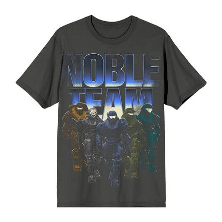 HALO Noble Team Oversize Vintage Group Art on Charcoal Unisex T-Shirt Exclusivo de Mundopixel