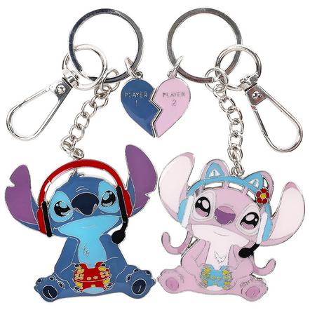 Disney Lilo and Stitch Gamer Stitch and Angel Keychain Bag Charm Set Exclusivo de Mundopixel