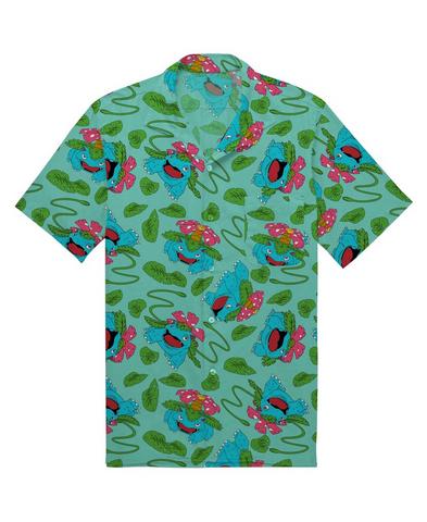 Pokemon Venusaur Leaves Unisex Button Up Shirt Exclusivo de Mundopixel