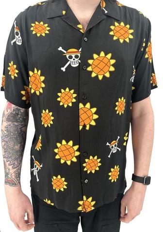 One Piece Luffy Dressrosa Arc Button-Up Mens Shirt Exclusivo de Mundopixel