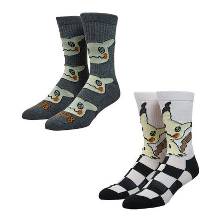 Pokemon Mimikyu Checkered Crew Socks 2-Pack Exclusivo de Mundopixel