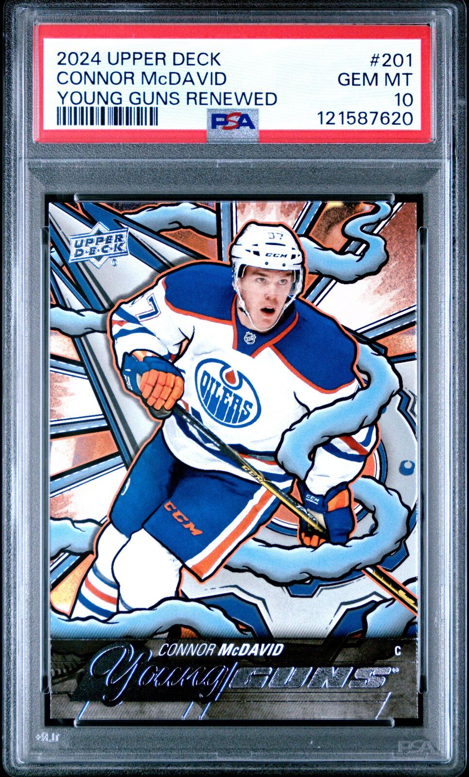 2024 Upper Deck Young Guns Renewed 201 Connor Mcdavid PSA 10