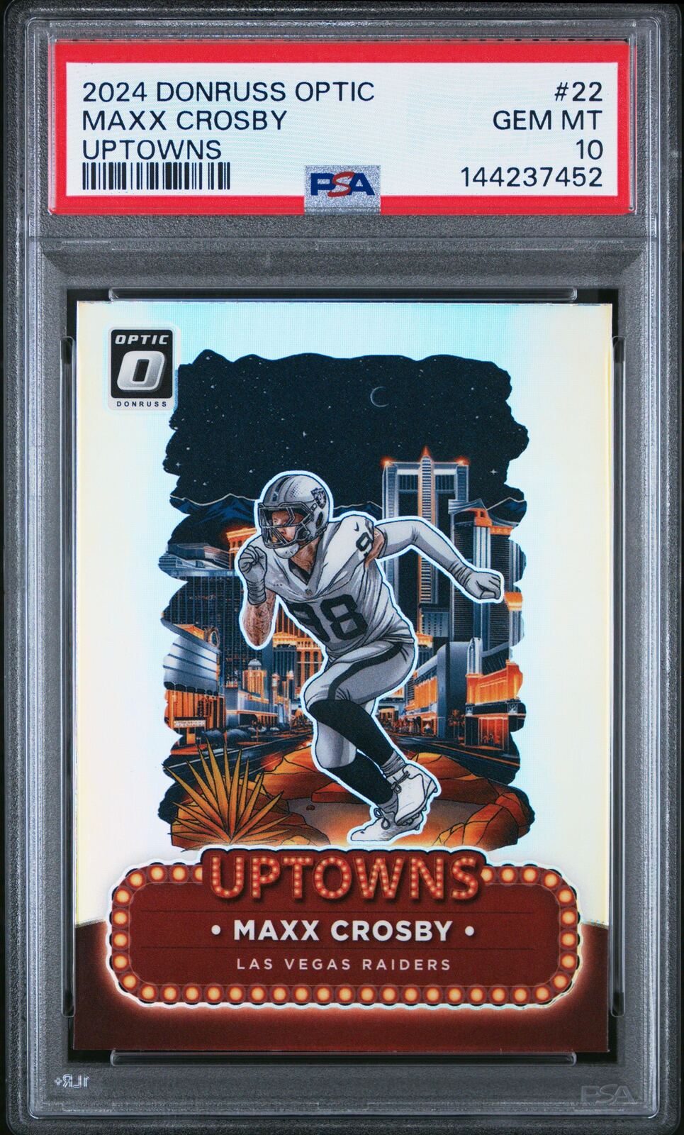 2024 Panini Donruss Optic Uptowns 22 Maxx Crosby PSA 10