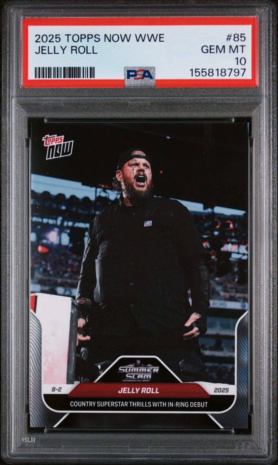 2025 Topps Now Wwe 85 Jelly Roll PSA 10