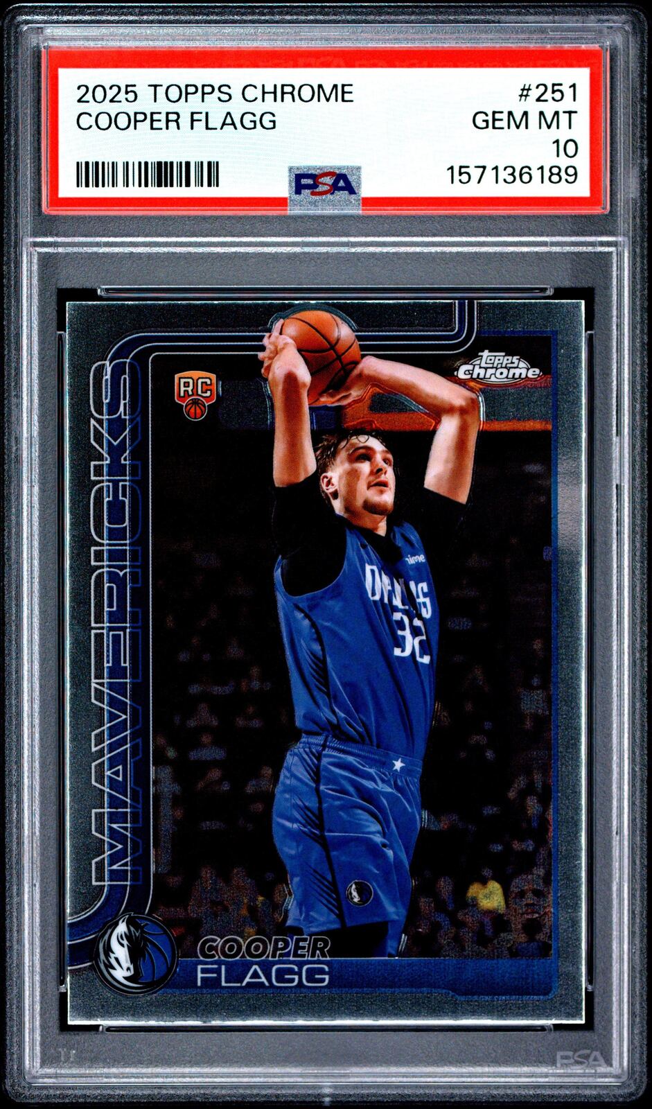 2025 Topps Chrome 251 Cooper Flagg PSA 10