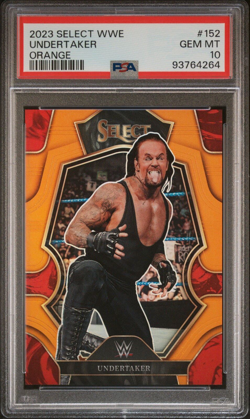 2023 Panini Select Wwe 152 Undertaker Orange Prizm PSA 10